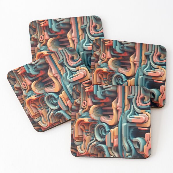 Item preview, Abstract Shapes - Colorful Sculptures with Deep Effects designed and sold by Piotrek0001.