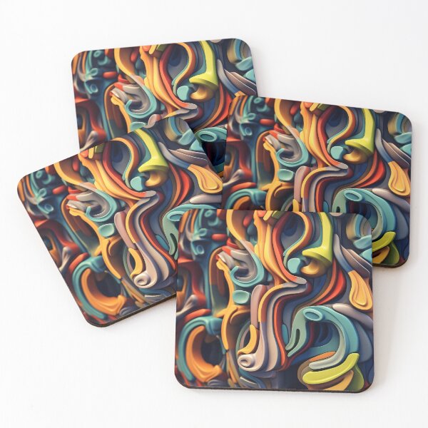 Item preview, Abstract Shapes - Colorful Sculptures with Deep Effects designed and sold by Piotrek0001.