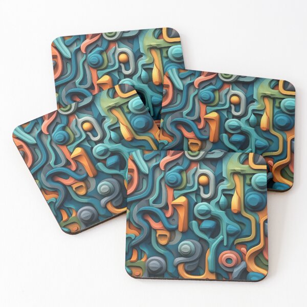Item preview, Abstract Shapes - Colorful Sculptures with Deep Effects designed and sold by Piotrek0001.
