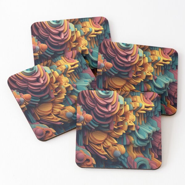 Item preview, Abstract Shapes - Colorful Sculptures with Deep Effects designed and sold by Piotrek0001.
