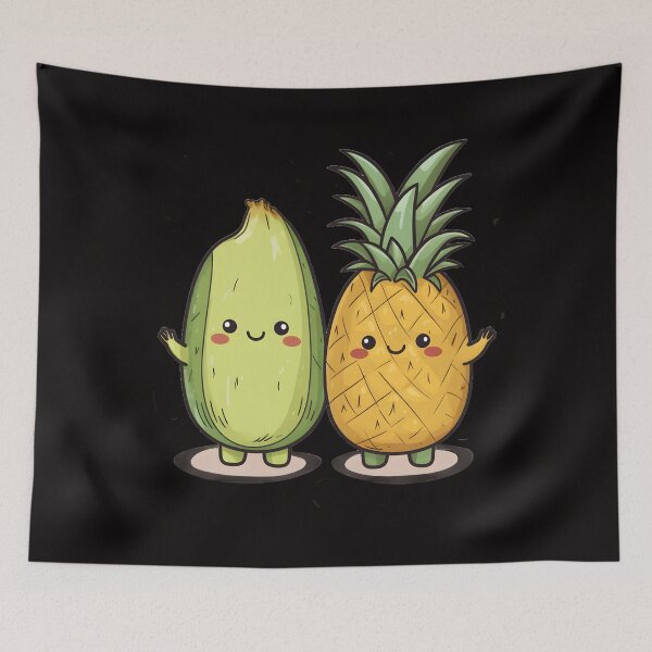 Item preview, Cute Avocado and Pineapple  designed and sold by Game-Graphics.