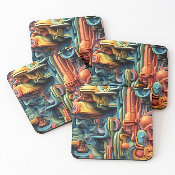 Item preview, Abstract Shapes - Colorful Sculptures with Deep Effects designed and sold by Piotrek0001.