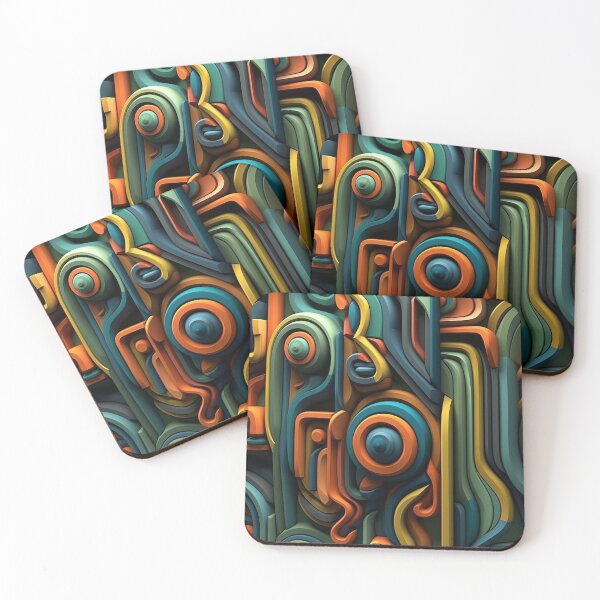 Item preview, Abstract Shapes - Colorful Sculptures with Deep Effects designed and sold by Piotrek0001.