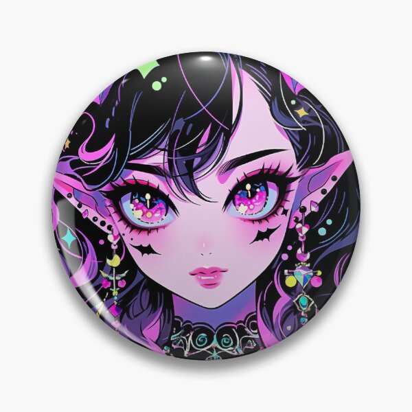Artikelvorschau, Supersüßes rosa und schwarzes Bubblegoth-Anime-Mädchen entworfen und verkauft von bubblegoth.