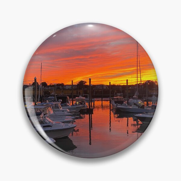 Item preview, Harbor Ablaze: A Cosmic Sunset over Marina Skies designed and sold by AltitudeEchoes.