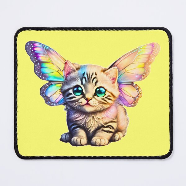 Item preview, Iridescent Rainbow Kitten Fairy designed and sold by The Devil That You Forgot.