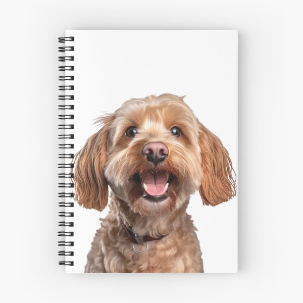 Item preview, Happy red and white  Cockapoo dog portrait designed and sold by PicPoint.