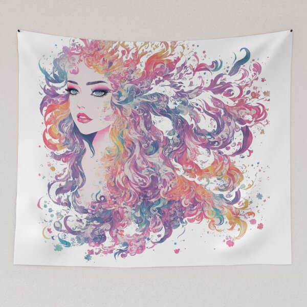 Item preview, colorfull abstract girl face_v3 designed and sold by TTR3.