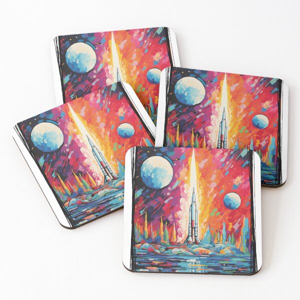 Item preview, Rocket Ship Landing Abstract Art designed and sold by TotallySpiffing.