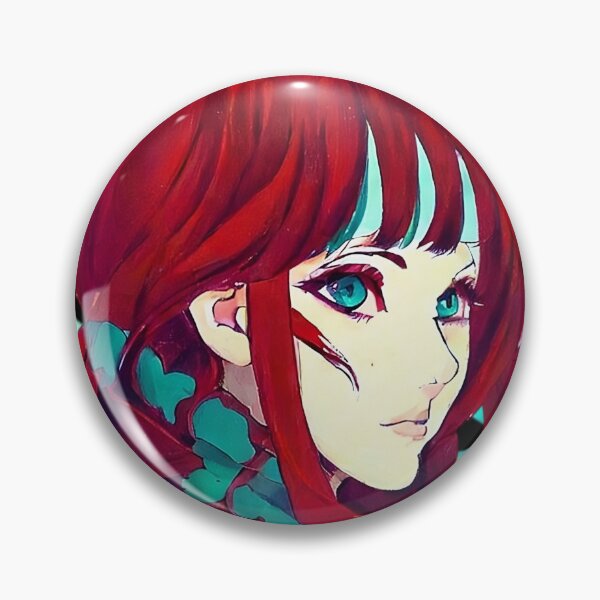 Artikelvorschau, Anime Girl, Rot und Cyan entworfen und verkauft von RobotWear.