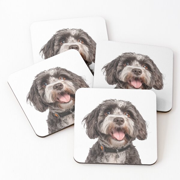 Item preview, Happy Parti Cockapoo portrait designed and sold by PicPoint.