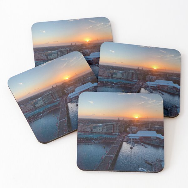 Item preview, Urban Serenity: Sunset Over Darling Harbour, Sydney designed and sold by AltitudeEchoes.