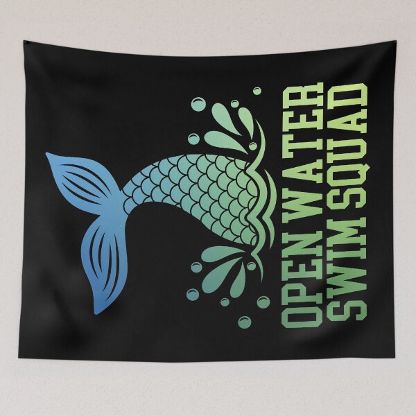 Item preview, Open water swim squad - mermaid vibes designed and sold by EvergreenWhimsy.