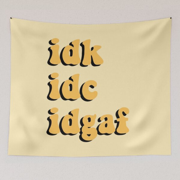 Aperçu de l'œuvre Idk idc idgaf esthétique créée et vendue par vyascreations.