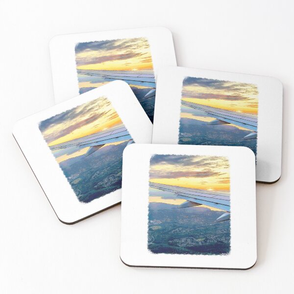 Item preview, Watercolor sky view from plane designed and sold by violettoffee.