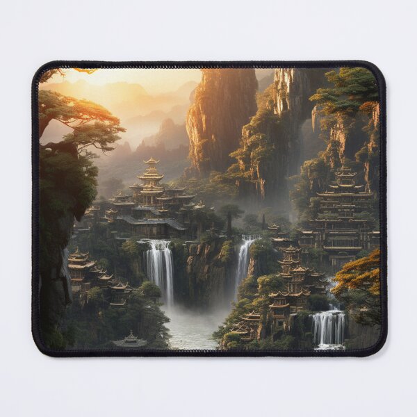 Item preview, Digital Mirage: Sunlit Waterfall in Pixel Precision - 19 designed and sold by Moisky Art.