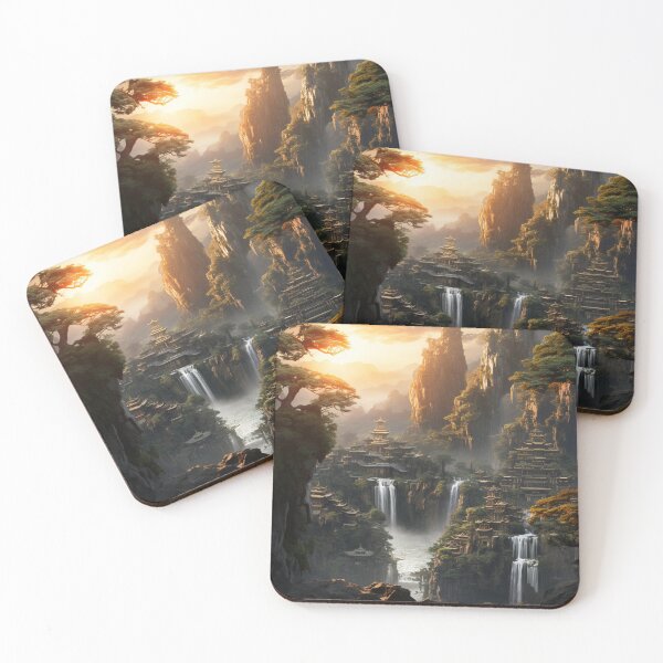 Item preview, Digital Mirage: Sunlit Waterfall in Pixel Precision - 19 designed and sold by Moisky Art.