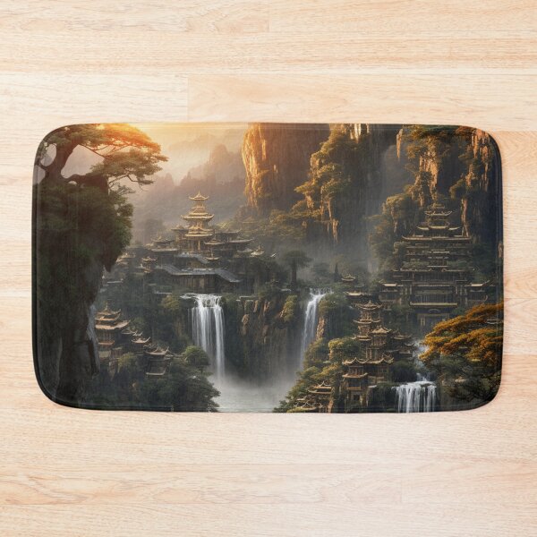 Item preview, Digital Mirage: Sunlit Waterfall in Pixel Precision - 19 designed and sold by Moisky Art.
