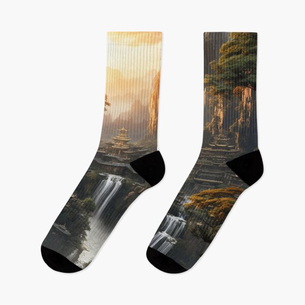 Item preview, Digital Mirage: Sunlit Waterfall in Pixel Precision - 19 designed and sold by Moisky Art.