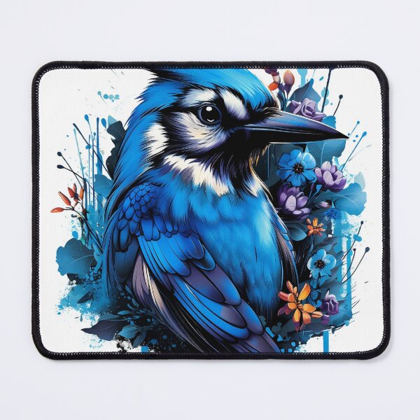 Item preview, Blue Jay Flowers Water color background designed and sold by AndyMcBird.