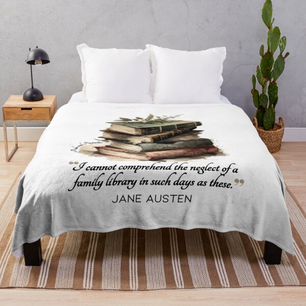 Item preview, Jane Austen quote - I cannot comprehend the neglect of a family library in such days as these. designed and sold by MerytonGallery.