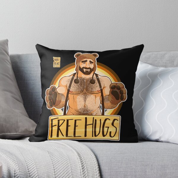 ADAM LIKES HUGS - BEAR PRIDE Throw Pillow