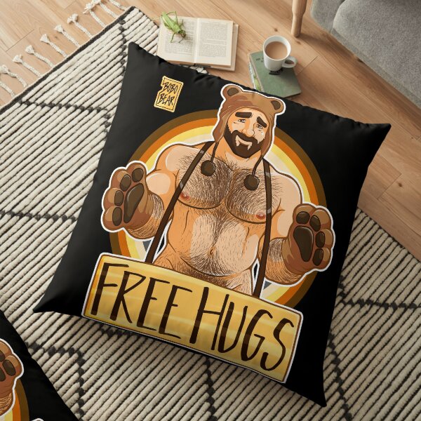 ADAM LIKES HUGS - BEAR PRIDE Floor Pillow