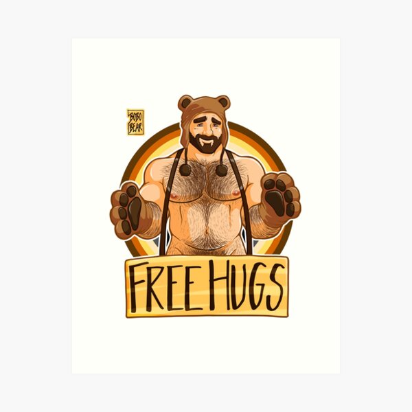ADAM LIKES HUGS - BEAR PRIDE Art Print