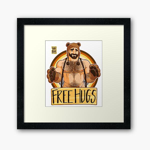 ADAM LIKES HUGS - BEAR PRIDE Framed Art Print