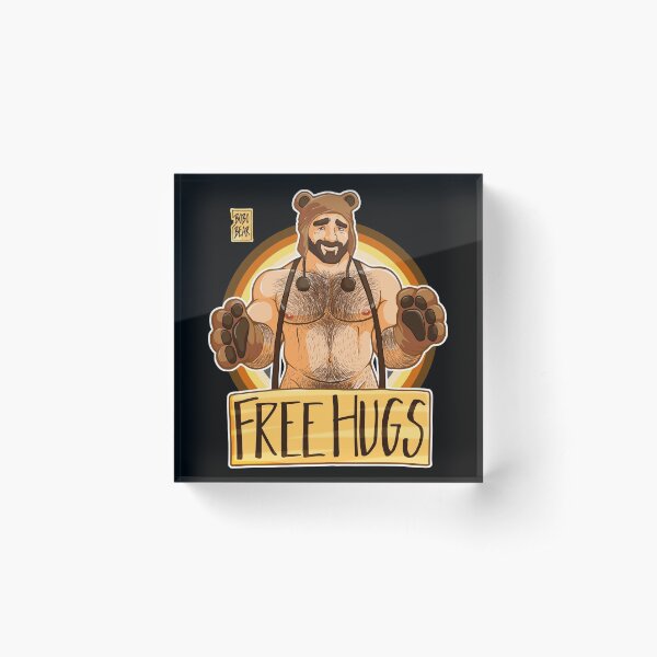 ADAM LIKES HUGS - BEAR PRIDE Acrylic Block