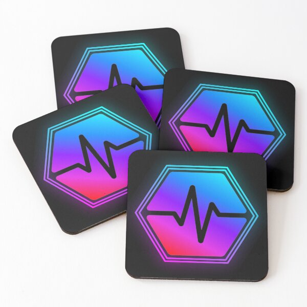 Item preview, Pulsechain Glowing Double Hexagon - Crypto Logo designed and sold by GetCryptoSwag.