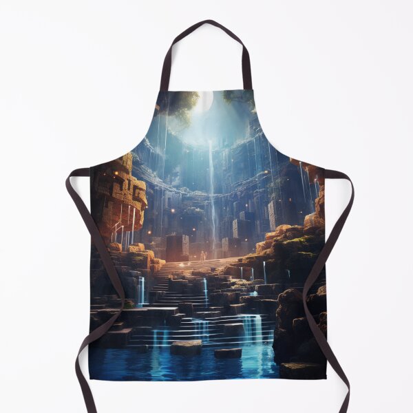 Item preview, Digital Mirage: Sunlit Waterfall in Pixel Precision - 22 designed and sold by Moisky Art.