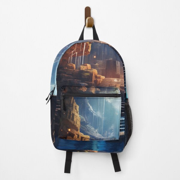Item preview, Digital Mirage: Sunlit Waterfall in Pixel Precision - 22 designed and sold by Moisky Art.