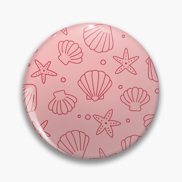 Item preview, Minimalist Seashell Pattern (red/pink) designed and sold by Design Minds Boutique.