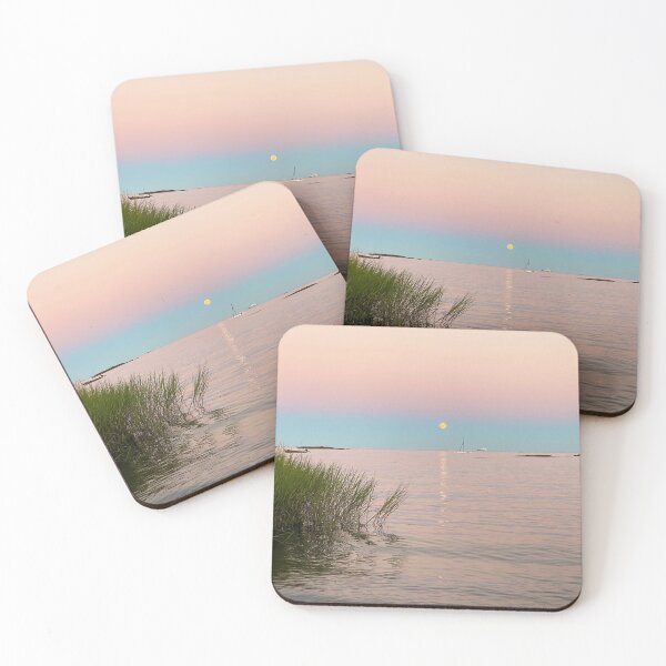Item preview, Lunar Serenity: Moonlit Sunset on the Connecticut Shoreline designed and sold by AltitudeEchoes.