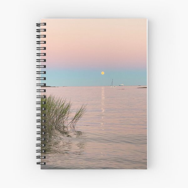 Item preview, Lunar Serenity: Moonlit Sunset on the Connecticut Shoreline designed and sold by AltitudeEchoes.
