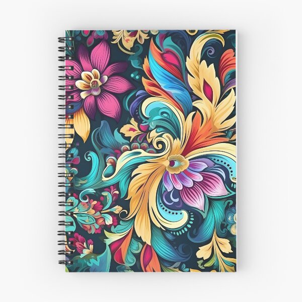 Aperçu de l'œuvre Explosion Florale Boho-Chic créée et vendue par imaginariumlab.