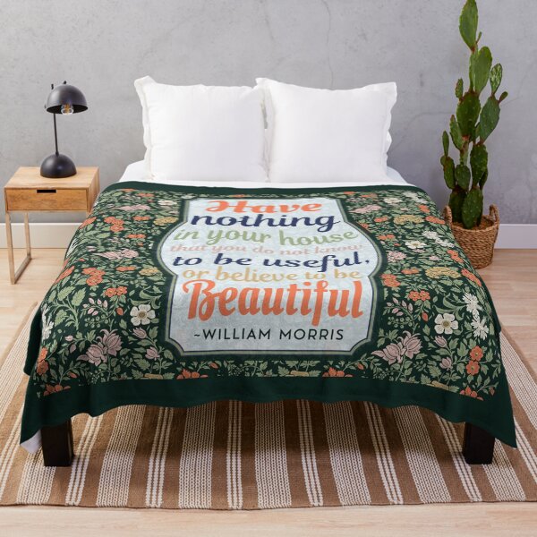 Item preview, William Morris inspirational quote - Floral & text design designed and sold by tinytiger77.