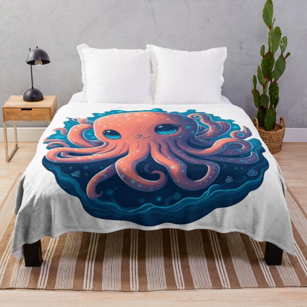 Item preview, Wonders of the ocean, smiling octopus in the depth designed and sold by EnzoGatti.