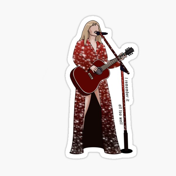 Taylor Swift Red Sticker – Boldness with a Bun