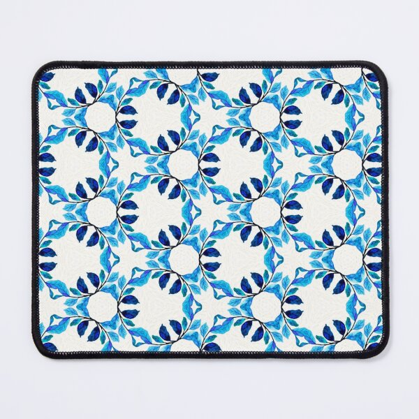 Item preview, Cyan Blue Olympic Flower Pattern designed and sold by artbibun.