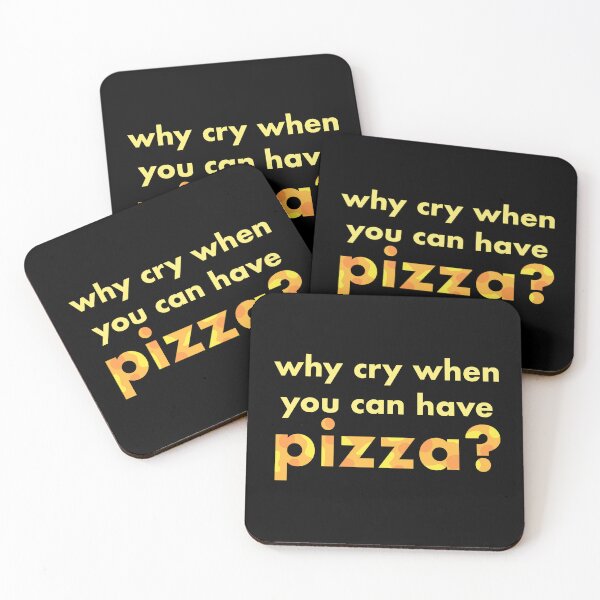 Item preview, why cry when you can have pizza? - yellow words designed and sold by 420igor.