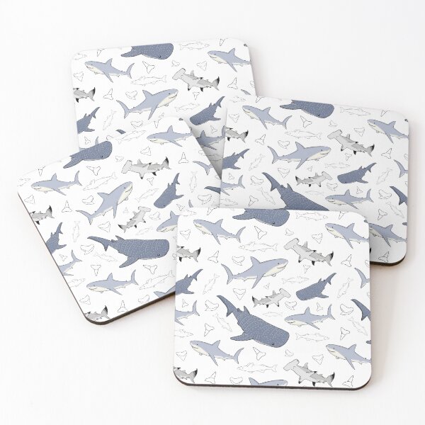 Item preview, Shark Trio Pattern designed and sold by Trifles and Tricksters .