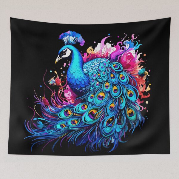 Item preview, Beautiful Blue Abstract Peacock design. designed and sold by Artbyminga.