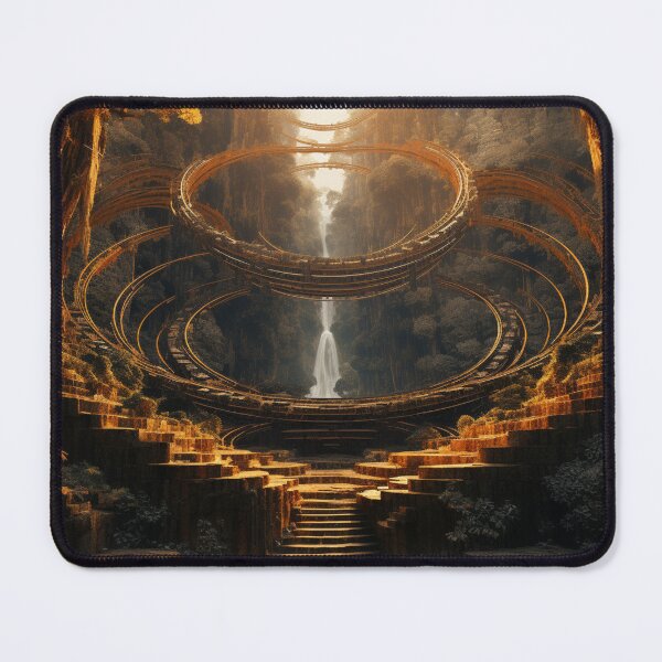 Item preview, Digital Mirage: Sunlit Waterfall in Pixel Precision - 27 designed and sold by Moisky Art.