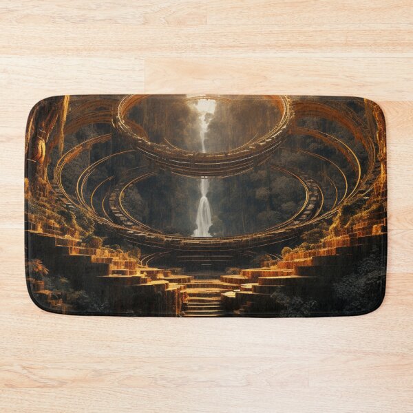 Item preview, Digital Mirage: Sunlit Waterfall in Pixel Precision - 27 designed and sold by Moisky Art.