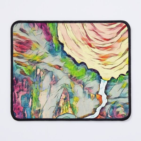 Item preview, Sun over mountain waterfall designed and sold by George Hutton Hunter.