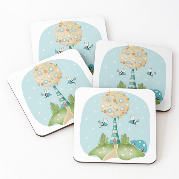 Item preview, A Whimsical Tree and Cute Birds designed and sold by SaSzArt.