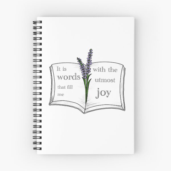 Item preview, It is words that fill me with the utmost joy - Colorful Lavender Plant Sticks in a Book - Dark / Light Academia designed and sold by 420igor.