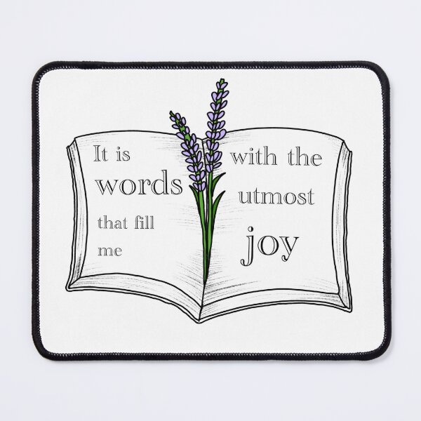 Item preview, It is words that fill me with the utmost joy - Colorful Lavender Plant Sticks in a Book - Dark / Light Academia designed and sold by 420igor.